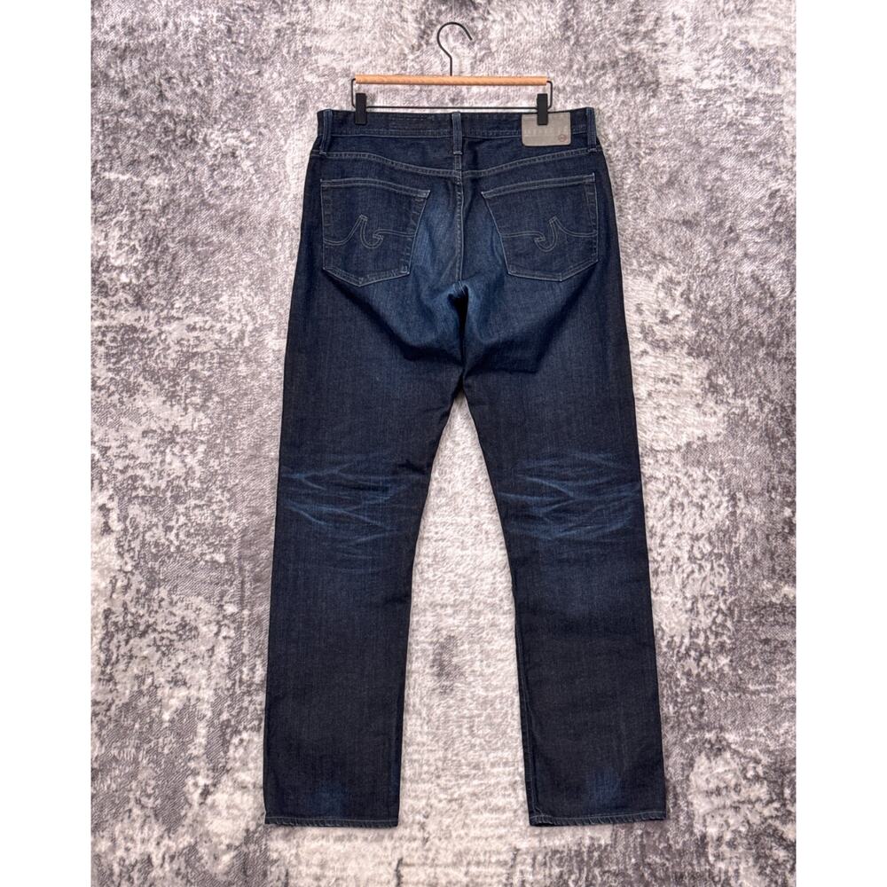 AG Adriano Goldschmied Jeans 34 x 34 Mens The Ives Athletic Dark Wash Denim - Picture 2 of 8